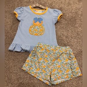 Jellybean Fall Pumpkin Short Set